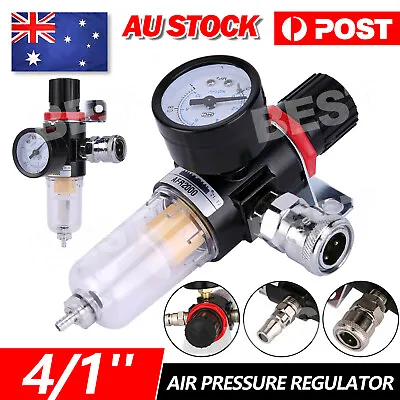 Air Pressure Regulator Compressor Moisture Trap Filter Oil Water Separator 1/4  • $13.45