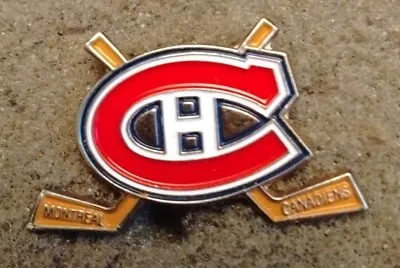 Montreal Canadiens Logo Cross Sticks Hockey NHL  Hat Lapel Pin • $5.99