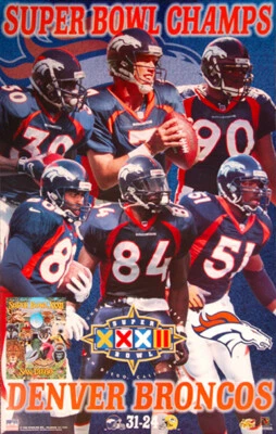 $31.49 • Buy Denver Broncos SUPER BOWL XXXII CHAMPIONS (1998) Original 22x34 Wall POSTER