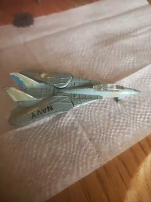 Zylmex Toy Navy Plane Jet Metal Cast F-14 Tomcat #A143. Blue/Green • $0.99
