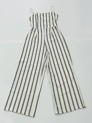$27.99 • Buy Size S Women's  Bershka  Gorgeous White Black Striped Wide Leg Jumpsuit VGC