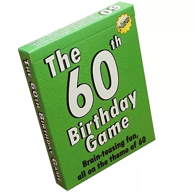 The 60th Birthday Game: A Unique 60th Birthday Gift For Men Or Women • £7.99