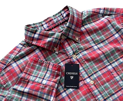 Daniel Cremieux Nwt Classics Button Front Long Sleeve Cotton Plaid Shirt XL • $22.24