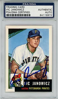 Vic Janowicz Autographed 1991 Topps Archives #222 Trading Card PSA Slab 43810 • $179.99