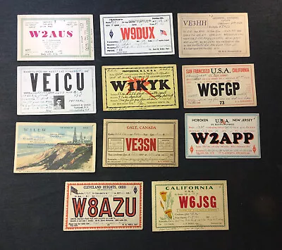 Lot 27 Vintage QSL Postcards  Ham Radio Cards From The 1930s - Very Early • $16.85