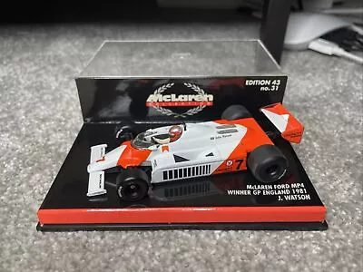 Minichamps Diecast 1/43 Mclaren Ford Mp4 Watson 1981 Winner Grand Prix F1 • £20