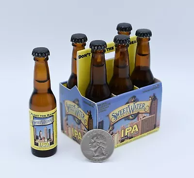 $18.99 • Buy *Miniature IPA SweetWater Brewing Co 6 Pack 3  Mini Glass Beer Bottles & Carton