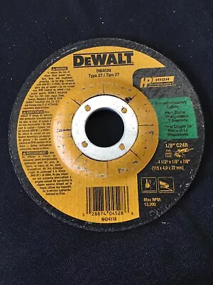 DW4528 Type 27 4.5 X 1/8-In. Fast Masonry-Cutting Wheel - Quantity 4. @1 • $10