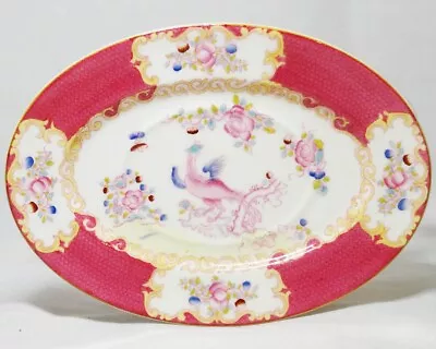 COCKATRICE PINK 9646 By Minton Oval Platter 13.5  NEW NEVER USED Made In England • $229.99
