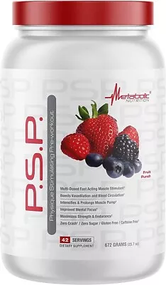 METABOLIC NUTRITION P.S.P. Energy Non-Stimulant Pre-Workout Supplement • $42.99