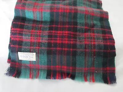 Vintage Red Green Zephyr Wool Royal Scot Wpl 5443 Scarf  12x48  • $6.70