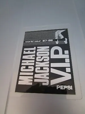 Michael Jackson Original BAD World Tour 87-88 USA Laminate VIP Pass Pepsi Rare • $43.12