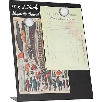 11 X 8.7 Inch Magnetic Bulletin Board With Easel Stand Magnetic Metal Board • $28.44