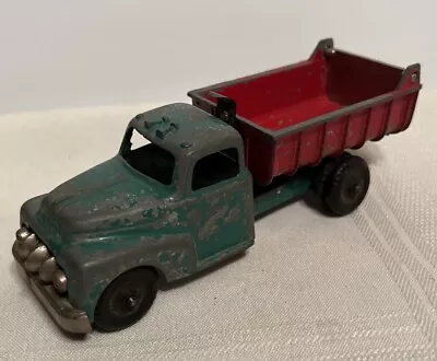 Vintage 1950'S Hubley Kiddie Toy Green & Red Dump Truck Lancaster PA  5.5 “ • $19.95