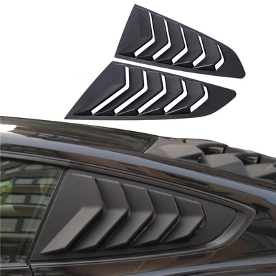 $73.99 • Buy 2pcs Black Car Side Vents Window Louver Scoop Cover For Ford Mustang 2015-2022