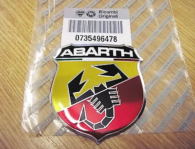 FIAT 500 ABARTH  New 100 % GENUINE Front Grille Bumper Badge Emblem 735496478 • $1835.59