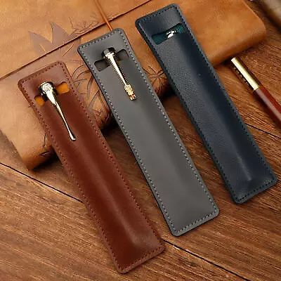 3PCS Pocket Protectors For Pens Leather Pen Pouch Sleeve Fountain Pen Holder • $12.72