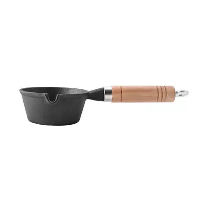 Cast Iron Butter Warmer With Wooden Handle - Melting Pot-NP • $38.04