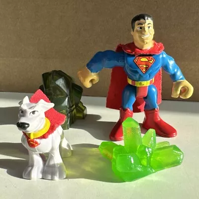 Dc Super Friends 3” Imaginext Rare Figure : Superman Dog Kryptonite • £5.03