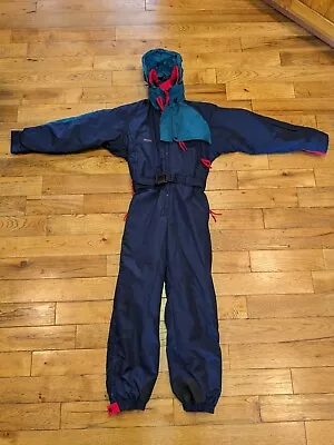 Men's Vintage Columbia Ski Suit Navy Small One Piece 80's 90's Retro • $80.75