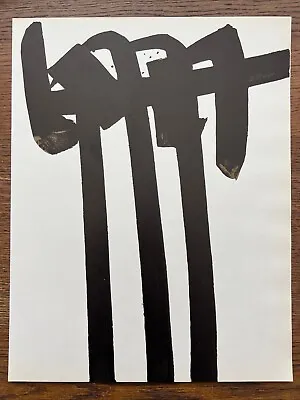 Pierre Soulages Original Stone Lithograph N. 28 Mourlot Print Paris 1970 Rare • $899