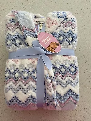 Peter Alexander Ladies Hooded Dressing Gown Fair Isle Medium GREAT GIFT FOR MUM • $32