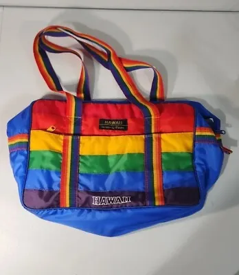 Vintage Hawaii Fashion By Victor Insulated Rainbow Beach Duffle Shoulder Bag • $17.59
