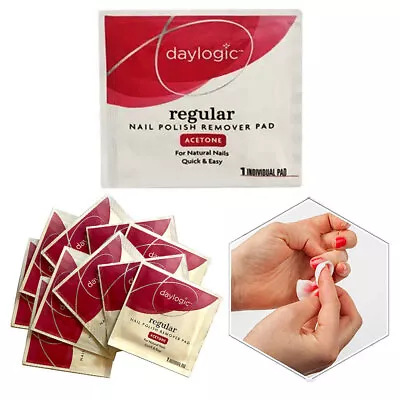 50 Pc Acetone Wipes Nail Polish Remover Pads Fingernails Individually Wrapped • $10.61