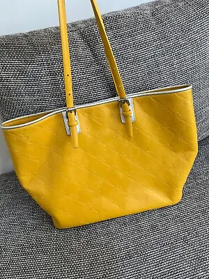  Authentic Longchamp LM Cuir Leather Mustard Yellow Tote Bag Made In France • $160