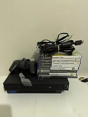 Playstation 2 PAL SCPH-50002 PS2 Fat + 8 Games + 1 Controller Tested Working • $159.99