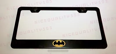 Batman Superhero Stainless Steel Black Finished License Plate Frame Holder • $11.99