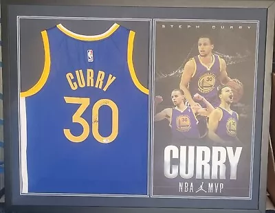 Stephan 'steph' Curry Hand Signed And Framed Jersey- Coa • $2500