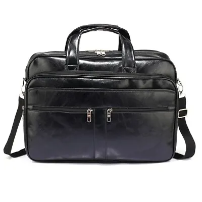 £19.99 • Buy Faux Leather Business Laptop Bag Travel Work Flight Case Cabin Office Briefcase