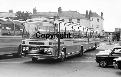 Wallace Arnold XGA666S Ford R1114 Plaxton Coach B&W Bus Photo • £1.10