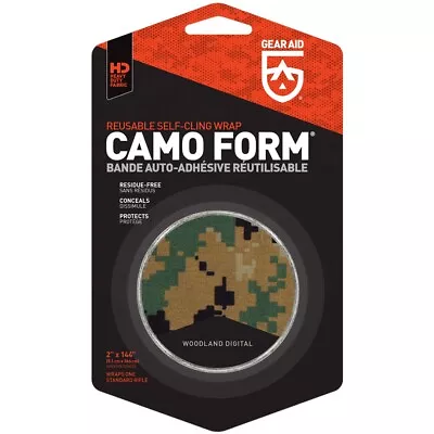 GEAR AID Camo Form Reusable Fabric Wrap 2  X 144  - Woodland Digital • $14.95