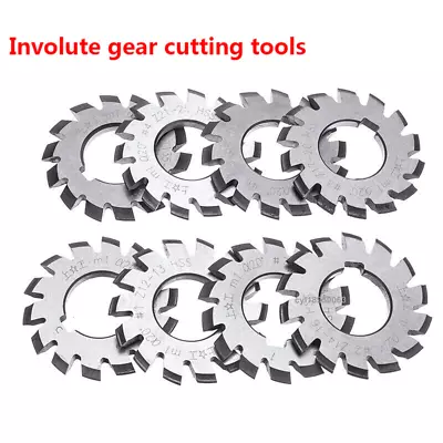 HSS M1Diameter 22mm PA20° 20 Degree #1-8 Involute Gear Cutters Positive Modulus  • £11.75