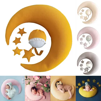 £18.66 • Buy 6Pcs Newborn Baby Posing Photography Props Crescent Pillow+Stars+Hat Accessories