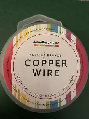 Jewellery Maker Copper Wire 0.6mm X 10m BUY 1 GET 1 FREE! Antique Bronze Colour • £2.99