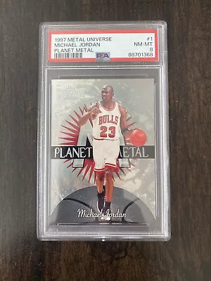 1997 Metal  Michael Jordan Planet Metal PSA 8 • $500