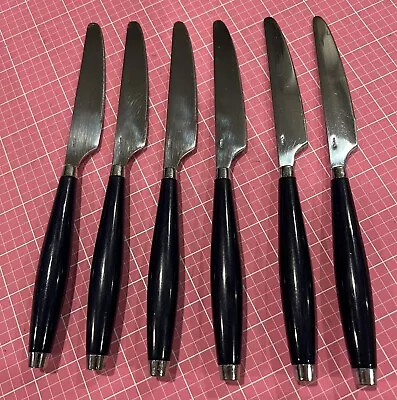 Fiestaware Homer Laughlin Dark Blue 6 Piece Set Of Knives Flatware Vintage • $35