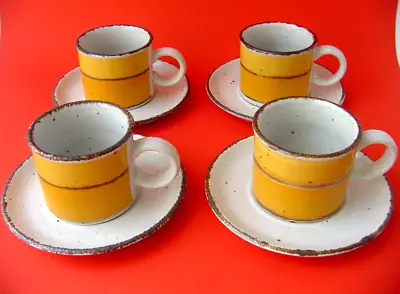 £21.09 • Buy Midwinter Sun Stonehenge Four 4 Cups Coffee Mugs Vintage Midcentury Design 70