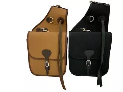 Showman Deluxe Canvas Flap Closure Saddle Bag • $68.99