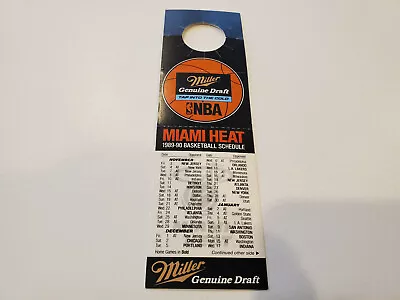 RS20 Miami Heat 1989/90 NBA Basketball Pocket Schedule Bottleneck - Miller • $2.99