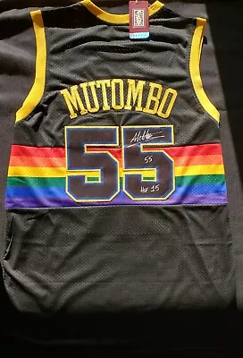 Dikembe Mutombo Autograph XXL Denver Nuggets Mitchell & Ness NBA #55 Jersey • $84