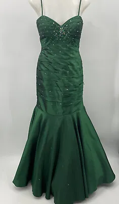 Morilee Madeline Gardner Prom Formal Dress Gown Mermaid Quinceanera Green Beaded • $65