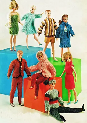 £2.89 • Buy Knitting Pattern Copy 1492.  Dolls Clothes For Barbie & Ken