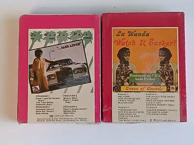 Lot Of 2 Comedy 8 Track Tapes LA WANDA LAWANDA PAGE Aunt Esther ~ NOS New Sealed • $13.50