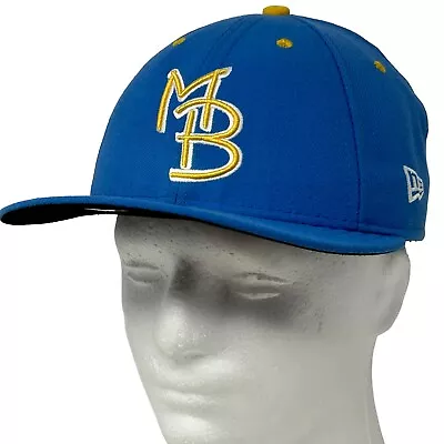 Myrtle Beach Pelicans Hat Blue MiLB New Era 59Fifty Baseball Cap Fitted 7 1/4 • $19.99