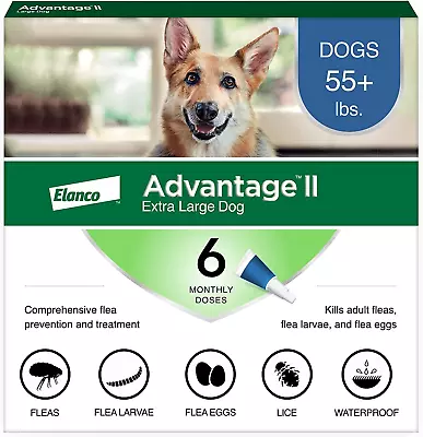 Advantage II XL Dog Vet-Recommended Flea Treatment & Prevention | Dogs 6-Pack  • $87.71