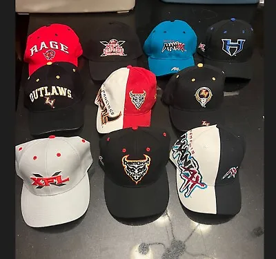 10 Pack 2001 XFL Vintage Football Hats Multiple Colors/teams  • $75